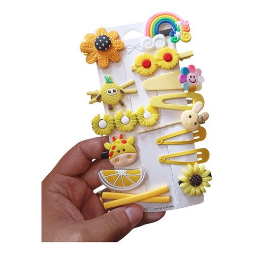 Presilha De Cabelo Infantil Feminina Acessórios 14 Unidades