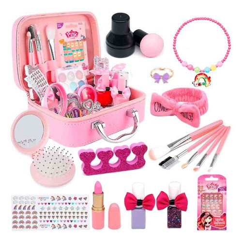 Kit de maquiagem infantil completa com maletinha Comp.
