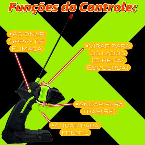 Carrinho De Controle Remoto 4x4 Monster Truck Raio Fumaça - Image 3