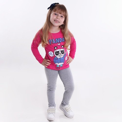 Kit De 12 Roupas Infantil Menina 6 Blusas Longa + 6 Calças - Image 5