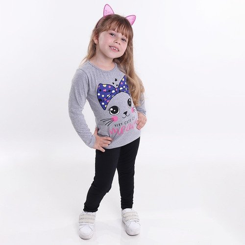 Kit De 12 Roupas Infantil Menina 6 Blusas Longa + 6 Calças - Image 3