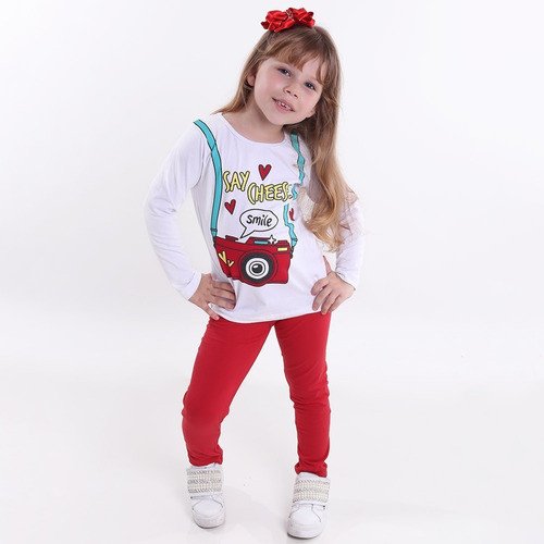 Kit De 12 Roupas Infantil Menina 6 Blusas Longa + 6 Calças - Image 4